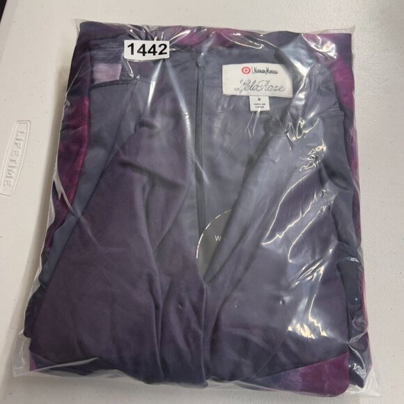 Lela Rose for Neiman Marcus x Target Cocktail Purple Floral Fit & Flare Dress 4 - Picture 11 of 11